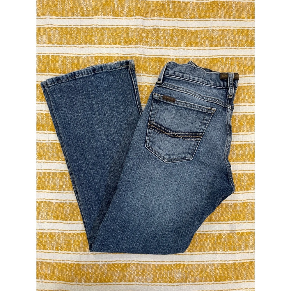 Ariat Real Mid Rise Bootcut Jeans Womens Blue Medium Wash Denim Western Size 28